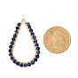 Gemstone Pendants, with Natural Gemstone Beads and Real 18K Gold Plated Brass Findings, Teardrop