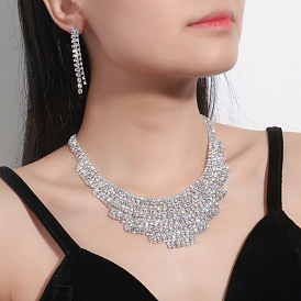 Luxury Gemstone Choker Necklace for Elegant Dress Banquet Anchor Accessories Female.
