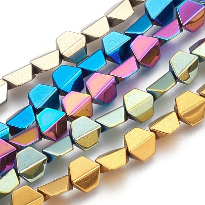 Electroplated Non-magnetic Synthetic Hematite Beads Strands, Polish, Trapezoid