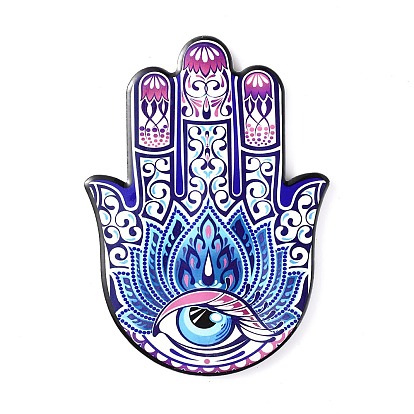 Hamsa main/main de miriam avec tapis de tasse en porcelaine motif mauvais œil, sous-verres en liège antidérapants et résistants à la chaleur