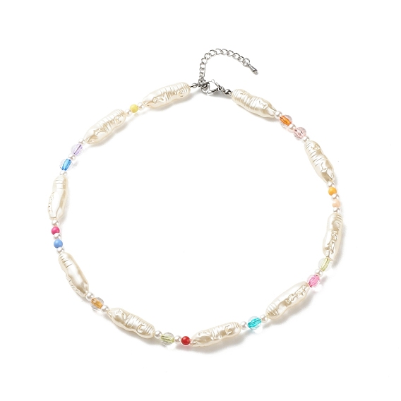Acrylic Imitation Pearl Beaded Necklace for Women