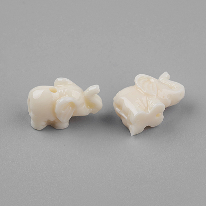 Perles en résine, éléphant, environ 18x12x8 mm, Trou: 2mm