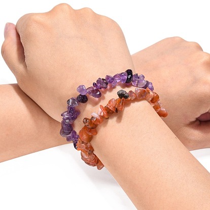 Pour les amateurs Saint Valentin idées puces de pierres précieuses bracelets extensibles