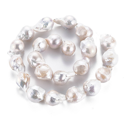 Perle baroque naturelle perles de perles de keshi, perle de culture d'eau douce, nuggets