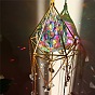 Железные полые большие подвесные украшения, k9 подвесные ловцы солнца из хрусталя, с латунной фурнитурой , для сада, свадьба, световой орнамент, форма сердца/глаза