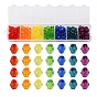 315Pcs 7 Colors Transparent Acrylic Beads, Bicone