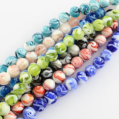 Handmade Lampwork Beads, Round, 14mm, Hole: 1~2mm