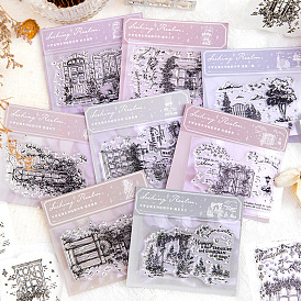 Tampons en silicone transparent, pour scrapbooking diy, album photo décoratif, fabrication de cartes, feuilles de timbres