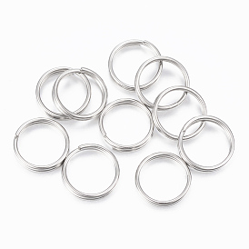 304 Stainless Steel Split Rings，Double Loops Jump Rings