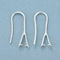 Rack Plating Eco-friendly Brass Earring Hooks, with Ice Pick Pinch Bails, Lead Free & Cadmium Free