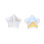 Galvanoplastie perles de verre transparentes, couleur ab à moitié plaqué, étoiles