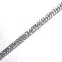 304 Stainless Steel Cuban Link Chains, Chunky Curb Chains, Soldered, for Jewelry Making