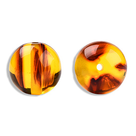 Perles d'ambre d'imitation de résine, ronde