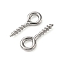 304 Stainless Steel Screw Eye Pin Peg Bails, For Half Drilled Beads