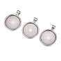 Metal Alloy Pendant Cabochon Settings, Cadmium Free & Lead Free, Plain Edge Bezel Cups, DIY Findings for Jewelry Making