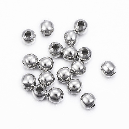 304 Stainless Steel Beads, Round