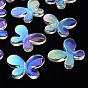 Perles acryliques transparentes, couleur ab , papillon