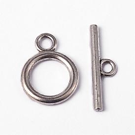Tibetan Silver Toggle Clasps, Lead Free, Cadmium Free and Nickel Free