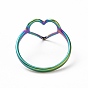 201 кольцо в форме сердца из нержавеющей стали, полое широкое кольцо для женщин