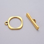 Tibetan Style Toggle Clasps, Lead Free and Cadmium Free, Square, 18x18mm, 25mm, Hole: 2.5mm