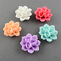 Resin Flower Cabochons, Plastic Cabochons for Jewelry Making, 39x18mm
