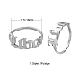 12Pcs 12 Constellation 304 Stainless Steel Open Cuff Rings Set for Women