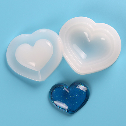 Shaker Mold, DIY Quicksand Jewelry Silicone Molds, Resin Casting Molds, For UV Resin, Epoxy Resin Jewelry Making, Heart