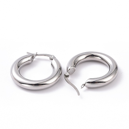 304 массивные серьги-кольца из нержавеющей стали для женщин