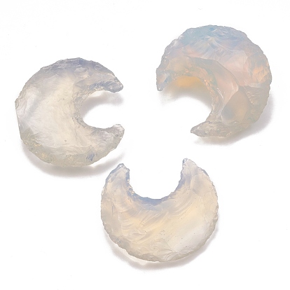 Perlas de Opalite, sin agujero / sin perforar, desigual, luna martillada