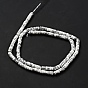 Electroplated Natural Howlite Bead Strands, Half Plated, Flat Round