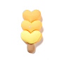 Симпатичные кабошоны из непрозрачной смолы для декодирования, мороженое с сердцем, имитация еды
