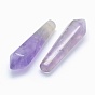 Natural Amethyst Pointed Beads, Healing Stones, Reiki Energy Balancing Meditation Therapy Wand, Bullet, Undrilled/No Hole Beads