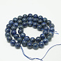 Teintes lapis-lazuli naturel brins de perles rondes
