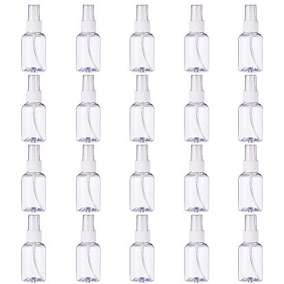 Mini tolva embudo de plástico transparente, Cuentagotas de plástico desechable de 2 ml y botella rociadora transparente de hombro redondo