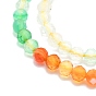 Natural Mixed Gemstone Beads Strands, Faceted, Round