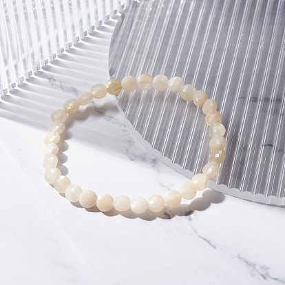 Bracelet extensible en perles de pépite à facettes en jade topaze naturelle, bracelet reiki pour femme