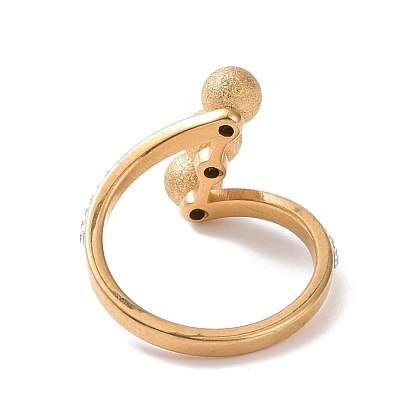 Тройное круглое кольцо на палец с кристаллами и стразами, 304 женские украшения из нержавеющей стали