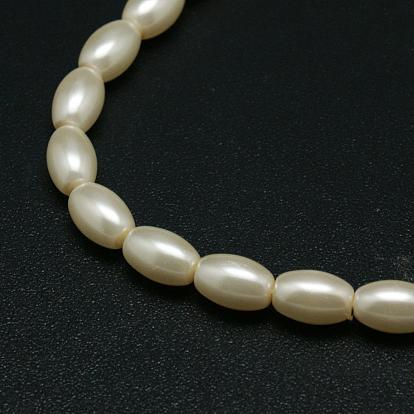 Eco-Friendly Glass Pearl Barrel Beads Strands