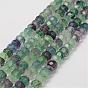 Natural Rainbow Fluorite Beads Strands, Faceted, Rondelle
