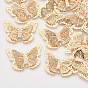 Enlaces carpinteros de filigrana de bronce, con diamantes de imitación de cristal, 3 d mariposa