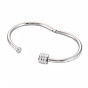 Stainless Steel Bangle for Women, with Polymer Clay Crystal Rhinestone
