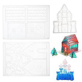 Silikonformen, Gießformen aus Harz, für UV-Harz, Epoxidharz Schmuckherstellung, Schloss und Haus