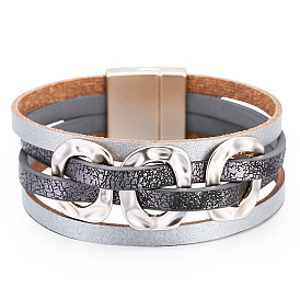 Bohemian Bracelet - Multi-layer PU Leather Fashionable Bracelet, Unique Jewelry