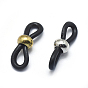 Eco-Friendly Eyeglass Holders, Glasses Rubber Loop Ends, with Brass Findings