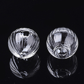 (тот же артикул: blow-r 003-16 mm- 01) бутылки из выдувного стекла ручной работы, для изготовления подвесок из стеклянных флаконов, тыква