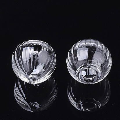 (même sku: blow-r 003-16 mm- 01) bouteilles de globe en verre soufflé à la main, pour la fabrication de pendentifs pour flacons en verre, citrouille