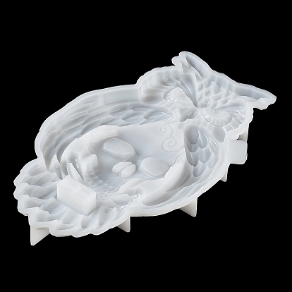 Хэллоуин сова череп подсвечник DIY силиконовые формы, Настенные плавающие полки, формы для подсвечников, формы для литья цемента из смолы и гипса