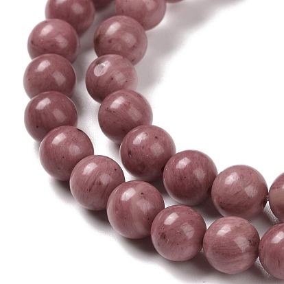 Grade A Natural Rhodonite Beads Strands, Round