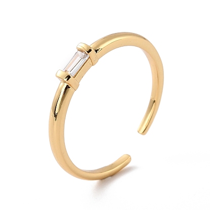 Прямоугольное кольцо-манжета из кубического циркония для нее, тонкое открытое кольцо, без кадмия и без свинца