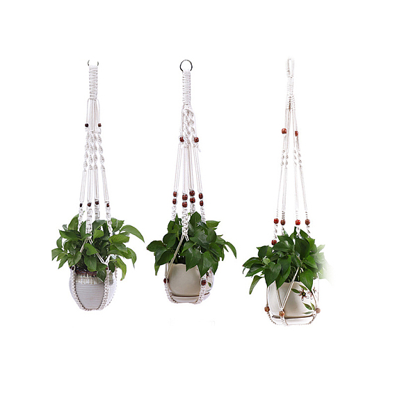 Вешалки для растений макраме из хлопка, подвесные кашпо в стиле бохо, настенная декоративная подставка для цветочных горшков